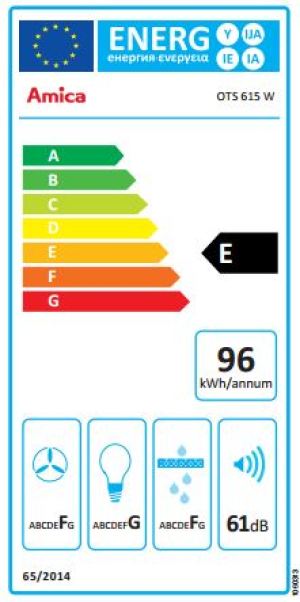 Okap Amica Okap szafkowy 60cm biały (OTS615W) 2