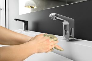 Bateria umywalkowa Deante Sensor stojąca chrom (BCH 029R) 6