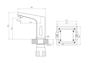 Bateria umywalkowa Deante Sensor stojąca chrom (BCH 029R) 7