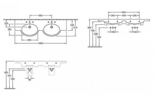 Umywalka Villeroy & Boch Variable 160cm (5147H101) 3