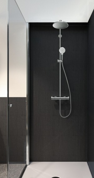 Zestaw prysznicowy Hansgrohe Crometta S z deszczownicą z baterią termostatyczną chrom (27268000) 2