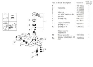 Bateria wannowa Grohe Eurostyle ścienne chrom (33591003) 3