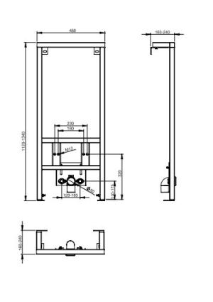 Stelaż Roca do bidetu (A890071000) 2