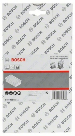 Bosch Filtr płaski fałdowany celulozowy GAS 35/55 (2607432033) 2