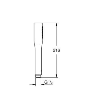 Słuchawka prysznicowa Grohe Euphoria Cosmopolitan Stick 1-funkcyjna chrom (27400000) 2