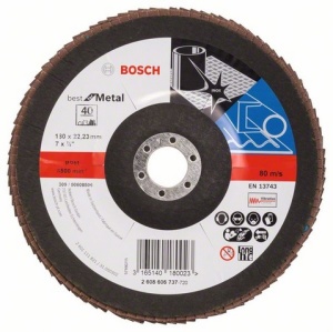 Bosch Listkowa tarcza szlifierska X571 Best for Metal 180 x 22,23mm (2608606737) 1