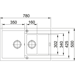 Zlewozmywak Franke Zlewozmywak 1,5-komorowy z ociekaczem Maris MRG 651 Fragranit+ Mokka (114.0330.943) 2