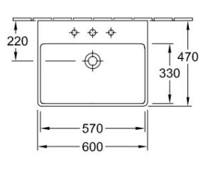 Umywalka Villeroy & Boch Avento 60cm (41586001) 2