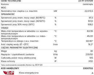 Piec gazowy Ariston Kocioł gazowy wiszący 1-funkcyjny Clas Premium Evo System EU 22kW (3300702) 5