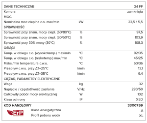 Piec gazowy Ariston Cares Premium 24 EU2 23.5 kW (3300759) 2