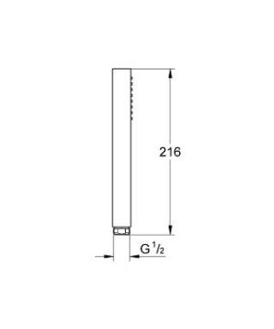 Słuchawka prysznicowa Grohe Euphoria Cube Stick 1-funkcyjna chrom (27698000) 2
