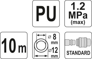 Yato Wąż pneumatyczny spiralny 8mm 10m (YT-24208) 3