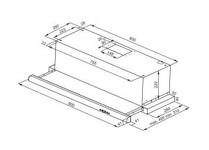 Okap Amica Okap teleskopowy 90cm Inox (OTS935I) 2