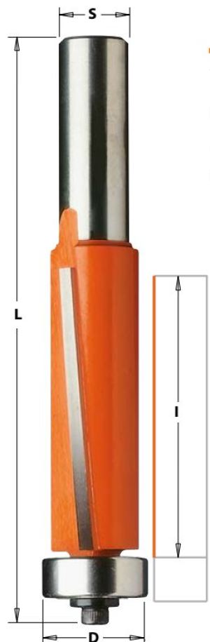 CMT Frez prosty HM z dolnym łożyskiem 19 x 50,8mm chwyt 12mm (906.690.11) 2