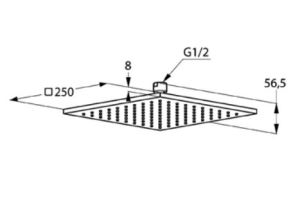 Deszczownica Kludi A-qa 1-funkcyjna chrom (6442505-00) 2