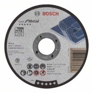 Bosch Tarcza tnąca prosta Best for Metal 115 x 22,23 x 1,5mm (2608603516) 1