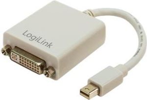 Adapter AV LogiLink DisplayPort Mini - DVI-I biały (CV0037) 1