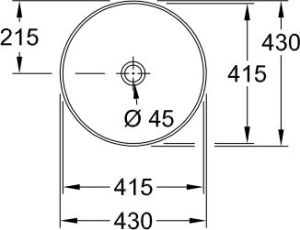 Umywalka Villeroy & Boch Artis 43cm CeramicPlus (417943R1) 3