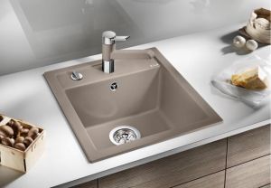 Zlewozmywak Blanco Dalago 45 Silgranit antracyt z korkiem automatycznym (517156) 2