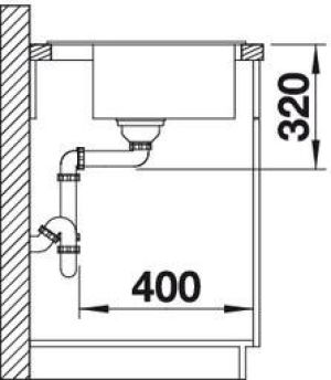Zlewozmywak Blanco Dalago 45 Silgranit antracyt z korkiem automatycznym (517156) 6