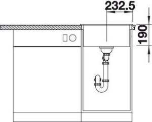Zlewozmywak Blanco Dalago 45 Silgranit antracyt z korkiem automatycznym (517156) 7