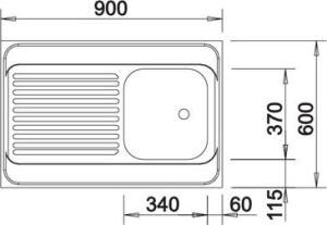 Zlewozmywak Blanco Zlewozmywak R-ES 9 x 6 - 90 x 60 cm (510501) 2
