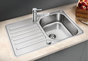 Zlewozmywak Blanco Zlewozmywak 1-komorowy z ociekaczem Lantos 45 S-IF Compact stal szczotkowana (519059) 2
