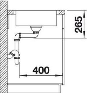 Zlewozmywak Blanco Zlewozmywak 1-komorowy z ociekaczem Lantos 45 S-IF Compact stal szczotkowana (519059) 4