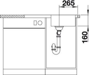 Zlewozmywak Blanco Zlewozmywak 1-komorowy z ociekaczem Lantos 45 S-IF Compact stal szczotkowana (519059) 5