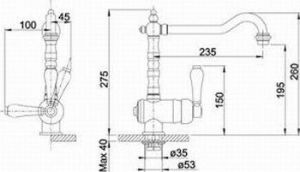 Bateria kuchenna Blanco Tradon stojąca chrom (515990) 2