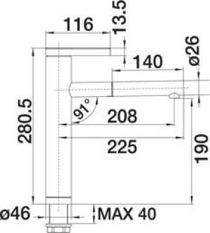 Bateria kuchenna Blanco Linee-S stojąca biała (518441) 2