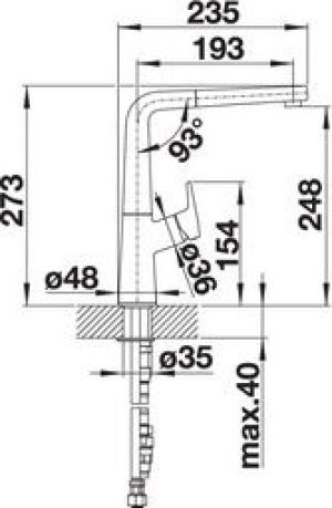 Bateria kuchenna Blanco Avona-S stojąca chrom (521277) 3