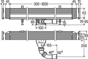 Viega Odpływ liniowy bez rusztu ścienny Advantix Vario 120cm (736736) 3