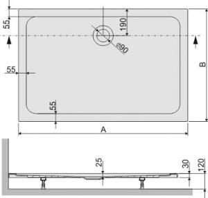 Brodzik Sanplast Free Line prostokątny 110 cm x 80 cm (615-040-4380-01-000) 4