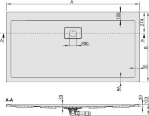 Brodzik Sanplast Space Line prostokątny 120 cm x 80 cm (615-110-0240-01-000) 3