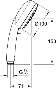 Słuchawka prysznicowa Grohe New Tempesta Główka prysznicowa Chrom - 27575001 2