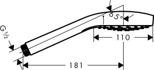 Słuchawka prysznicowa Hansgrohe Croma Select S 1-funkcyjna biały (26804400) 5