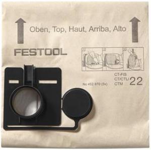 Worek do odkurzacza Festool filtrujący FIS-CT 22 5 sztuk (452970) 1