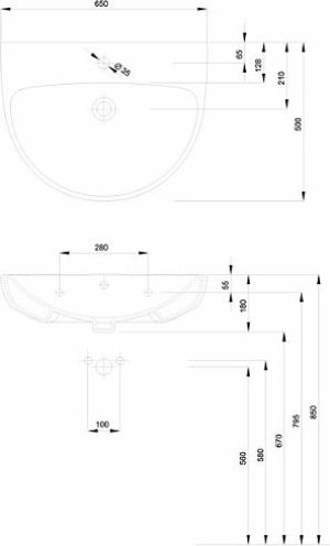 Umywalka Koło Nova Pro 65cm (M31165000) 2