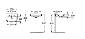Umywalka Roca Debba 50cm (A325996000) 2