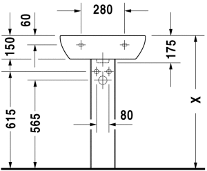 Umywalka Duravit D-Code 55cm (23105500002) 3
