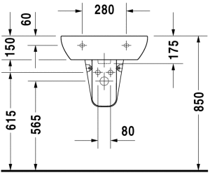 Umywalka Duravit D-Code 55cm (23105500002) 4