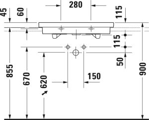 Umywalka Duravit 2nd floor 70cm (0491700027) 3