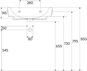 Umywalka Keramag Renova Nr 1 Plan 60cm (222260-000) 3