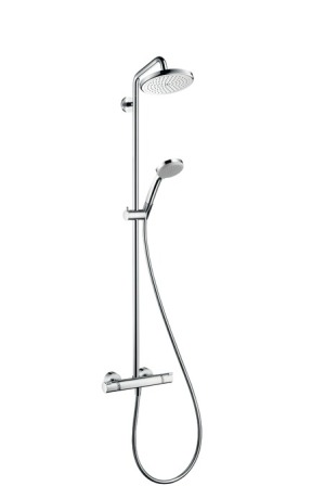 Zestaw prysznicowy Hansgrohe Croma z deszczownicą z baterią termostatyczną chrom (27188000) 1