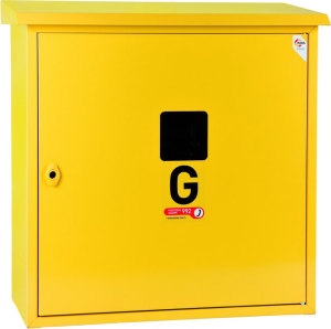 Weba Skrzynka gazowa wolnostojąca z daszkiem 600 x 600 x 250mm żółta (06-25-0600-11) 1