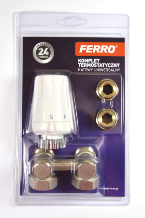 Ferro Zestaw termostatyczny kątowy uniwersalny (ZTV08) 1