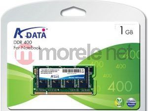 Pamięć do laptopa ADATA 1GB, 400MHz DDR1, CL3, Non-ECC SODIMM (AD1S400A1G3-R/S) 1