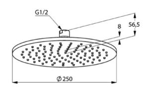 Deszczownica Kludi A-qa 1-funkcyjna chrom (6432505-00) 2