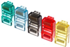 NetRack wtyk RJ45 8p8c UTP drut, kat. 5e (100 szt), MIX (105-51MIX) 1